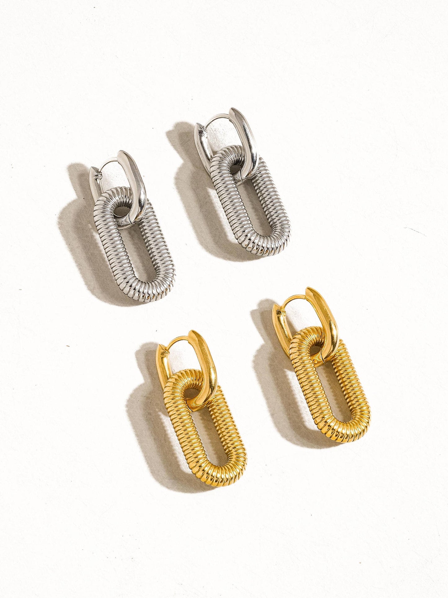Kate Double Chain Hoop Earring