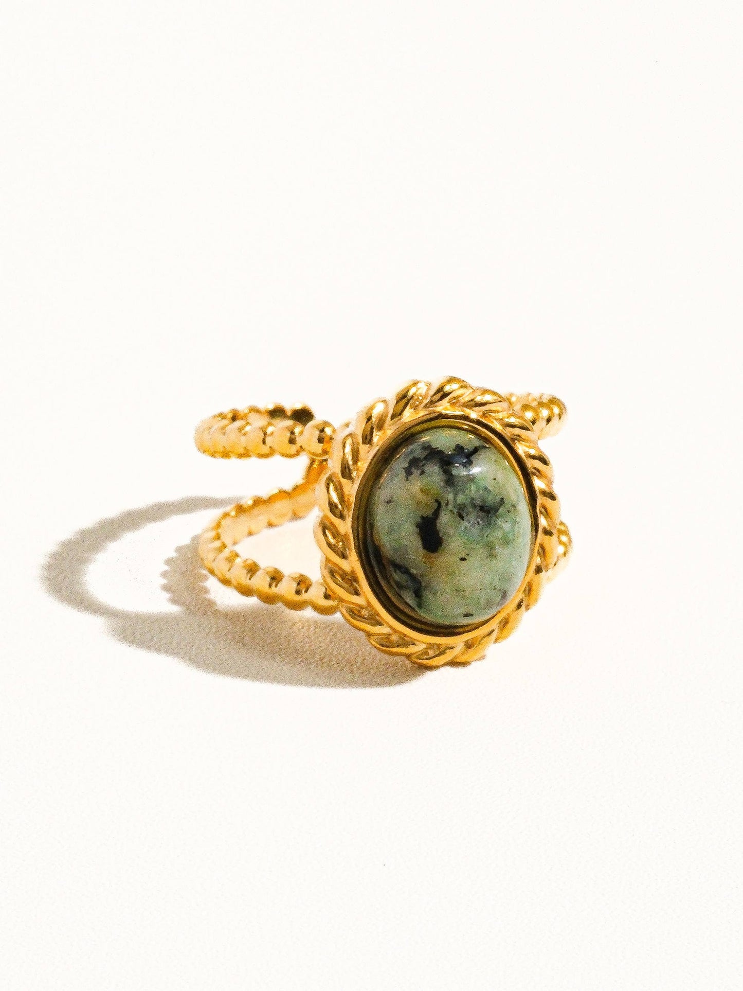 Mica Stone Adjustable Ring
