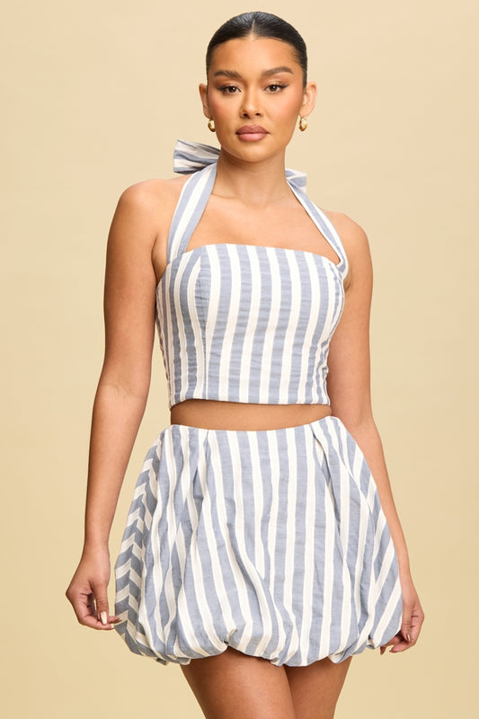 Paris Striped Bubble Skirt Set