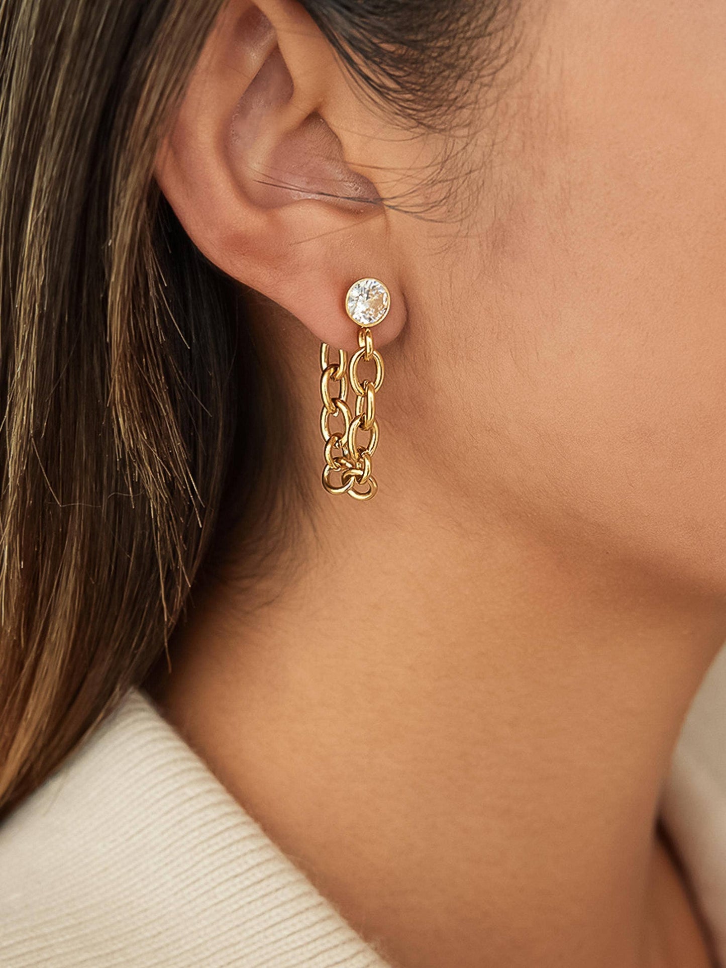 Jazlynn Chain Drop Earrings