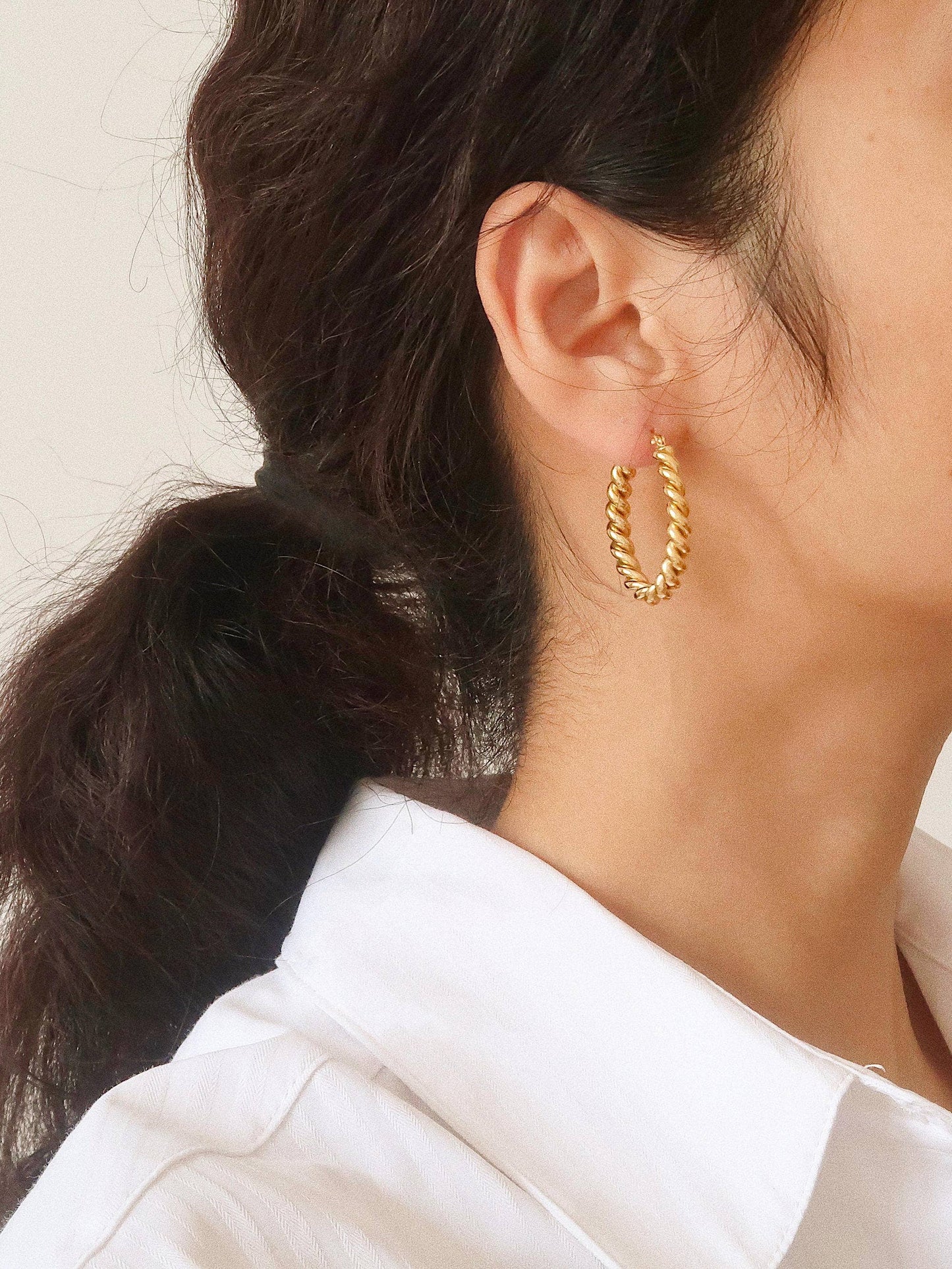 Brook Braided Hoop Earring