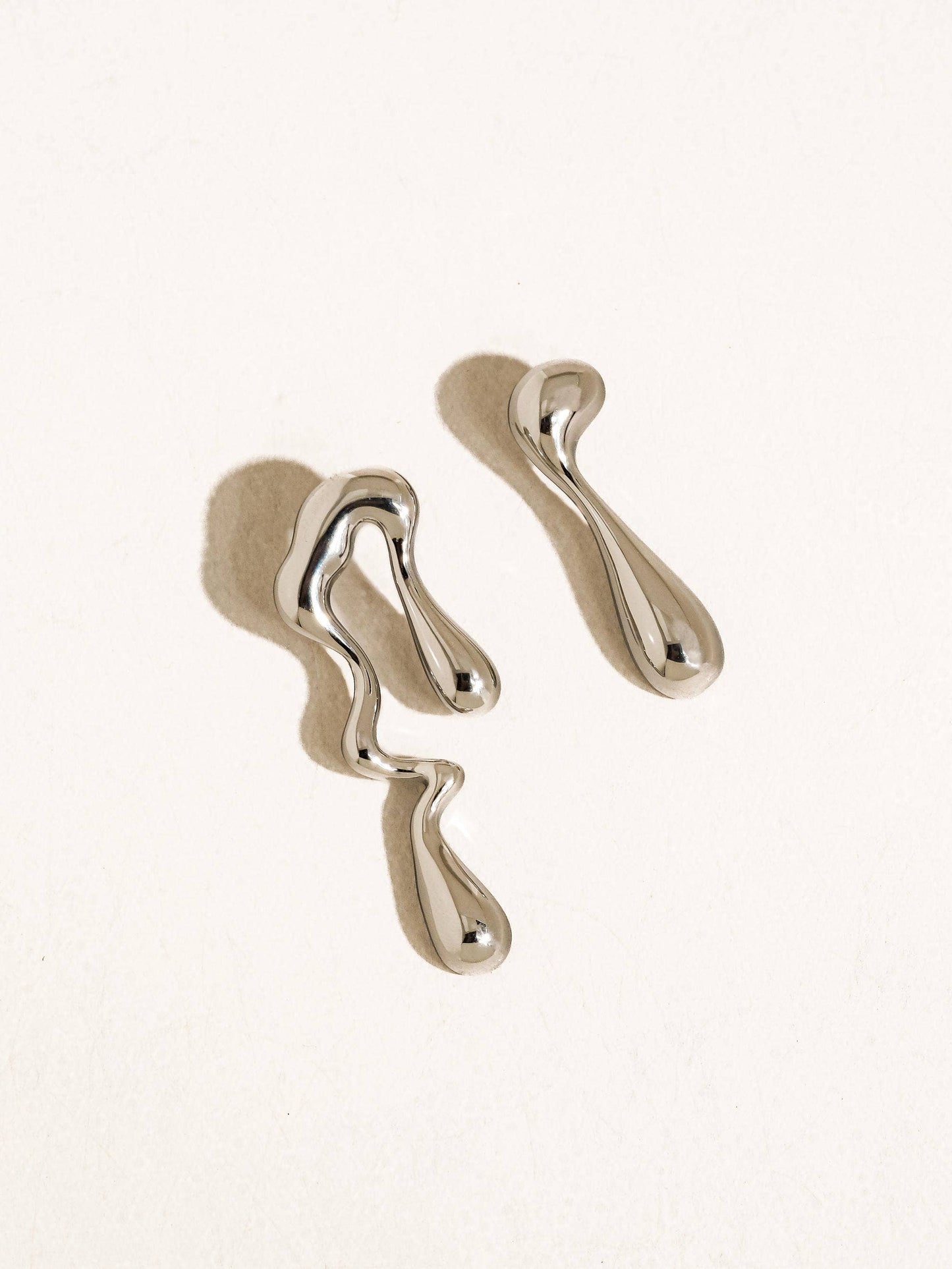 Mismatch Melted Earring (Silver)