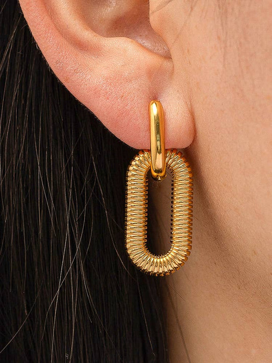 Kate Double Chain Hoop Earring